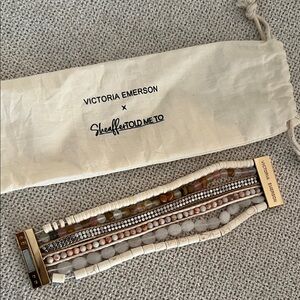 Victoria Emerson x Sheaffer Told Me To Bracelet Stack with magnetic closure